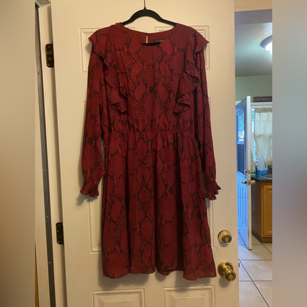 NWT Banana Republic Red Snake Skin Print Dress